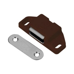 Zamek meblowy magnetyczny pojedynczy brąz