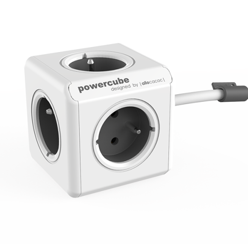 PowerCube przedłużacz gn. szare 1,5m