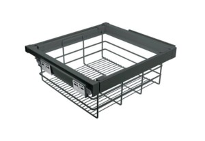 GTV-Garderoba ELITE Antracyt szuflada z koszem drucianym "60"