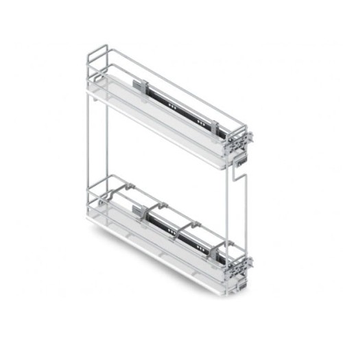 CARGO MINI ( STX ) białe dno/chrom LEWE "20" II prowadnice BLUM