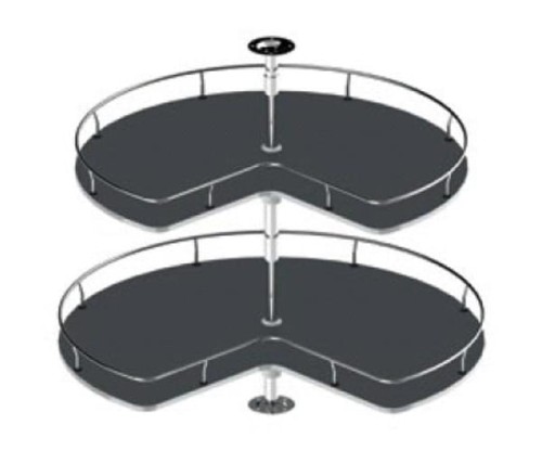 SILVA Półka obrotowa 3/4 fi820 metal/mdf chrom/grafit