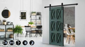 ROC-THOR kpl. okuć 1-drzwi przes. Czarny koła ażur