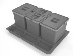 Kosz CASA wstawiany do szuflady "80" (FGV) 2x15L+ 2x6L