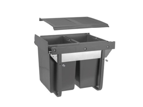 GTV-Kosz na śmieci b/moc-45 (PB-45-450-2X20-60A) 2x20L Antracyt