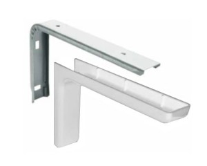 Kątownik z osłoną 12cm - biały (2szt)