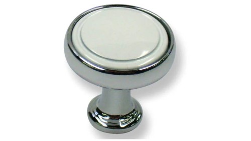 Uchwyt SIRO gałka (1971-23ZN1A4) chrom / tworzywo białe