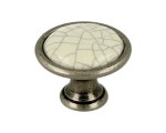 Uchwyt SIRO gałka (1700-29PC5ZN29) stare srebro/ ceramika