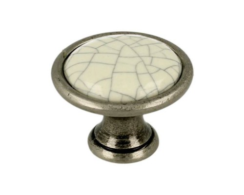 Uchwyt SIRO gałka (1700-29PC5ZN29) stare srebro/ ceramika