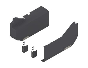 BLUM-SERV-AVENTOS HL- 21L8020 - L+P zestaw zaślepek Antracyt