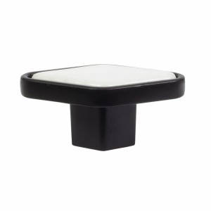 DM-gałka D-G0861 ROMB czarny/mlko