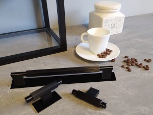 VIEFE Uchwyt ARPA PLATE 192mm czarny szczotkowany