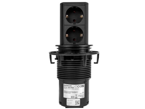 BACHMANN ELEVATOR listwa zasilająca 2x230V Schuko CZARNY