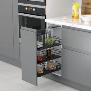 CARGO MINI ( STX ) Antracyt pełne dno Lewe "40" III prowadnice Blum