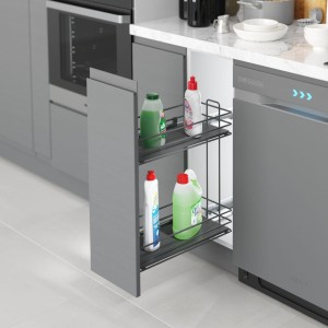 CARGO MINI ( STX ) Antracyt pełne dno Lewe "25" II Prowadnice BLUM