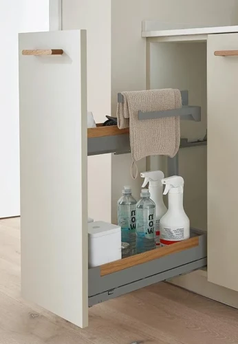 PEKA (04.8252.KPL/S) PinelloTowel na ręczniki szary+drewno L
