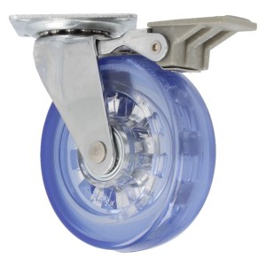 SISO-Rolka BLUE fi75 z hamulcem stal + kauczuk
