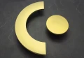 CEBI Uchwyt ROUND A1196 PC35 złoty mat midi 128/160