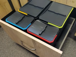 Kosz wstawiany AxiSpace "60" (GTV) 2x15L+ 2x7L