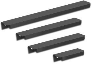 Uchwyt krawędziowy AK06 Zaoblony Czarny mat