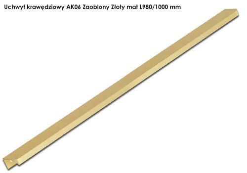 Uchwyt krawędziowy AK06 Zaoblony Złoty mat L-1000