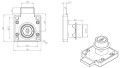 SISO-zamek kwadrat X-850 19x22mm system 1 klucza