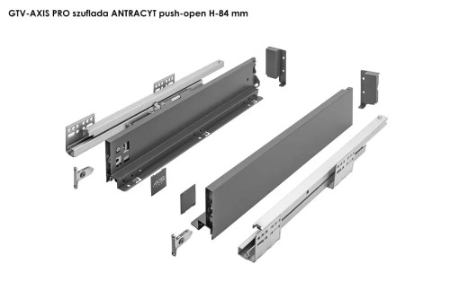 GTV-AXIS PRO szuflada ANTRACYT push-open