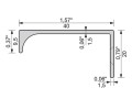 ZOBAL uchwyt krawędziowy (U-9) Aluminium