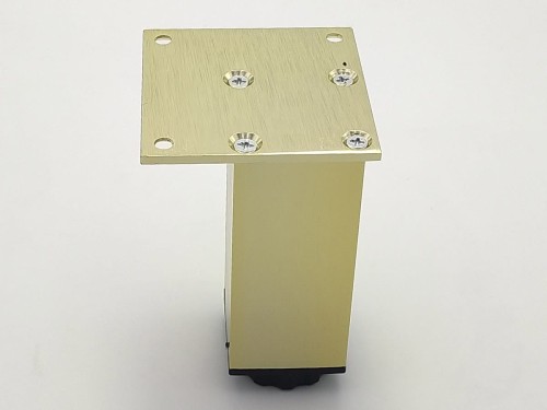 Nóżka  AN008 H-100+reg. kwadrat złoty szczotkowany