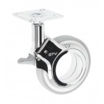 GTV-rolka GIRA szary H=107 fi75mm z hamulcem