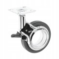 GTV-rolka GIRA czarna H=107 fi75mm z hamulcem