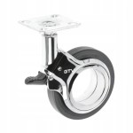 GTV-rolka GIRA czarna H=107 fi75mm z hamulcem