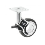 GTV-rolka GIRA czarna H=94 fi60mm z hamulcem