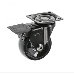 GTV-rolka CALIBRO czarna H=64 fi50mm z hamulcem