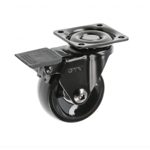 GTV-rolka CALIBRO czarna H=64 fi50mm z hamulcem