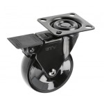 GTV-rolka CALIBRO czarna H=97 fi75mm z hamulcem