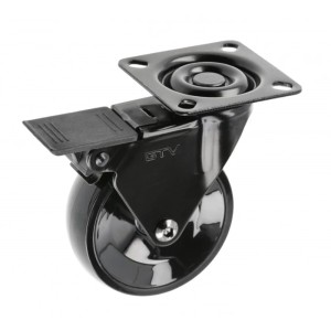 GTV-rolka CALIBRO czarna H=97 fi75mm z hamulcem