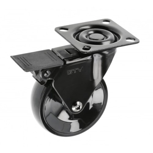 GTV-rolka CALIBRO czarna H=97 fi75mm z hamulcem