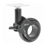 GTV-rolka STRADA czarna H=92 fi60mm z hamulcem