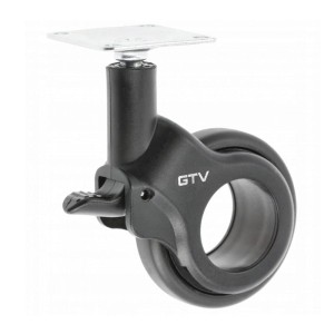 GTV-rolka STRADA czarna H=92 fi60mm z hamulcem
