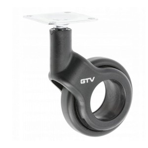 GTV-rolka STRADA czarna H=92 fi60mm bez hamulca