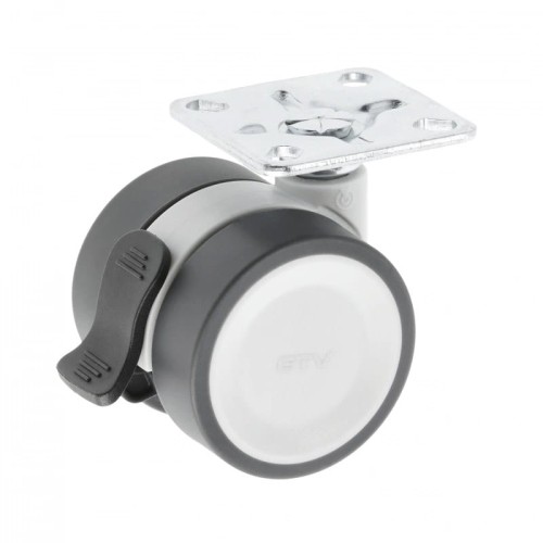 GTV-rolka CIRCO szara H=61 fi50mm z hamulcem