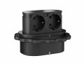 HPF Piccolino 2 gniazda Schucko czarny mat
