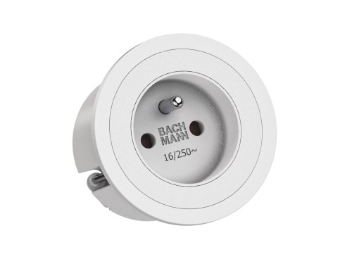 BACHMANN PIX gniazdo zasilające 230V PURE WHITE
