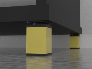 Nóżka stopka płaska 40x40 złoty