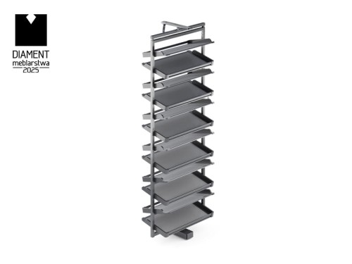 ATM-Kosz na buty obrotowy 12 półek ANTRACYT