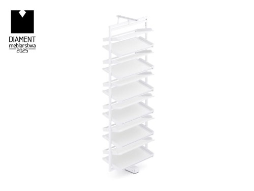 ATM-Kosz na buty obrotowy 12 półek BIAŁY