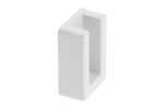 Drążek prostokątny (GTV) Biały - rozeta otwarta