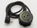 HPF SOLO gniazdo 1x230V UTE + 1xUSB C 20W Czarny mat
