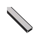 Profil LED DL LineMini nawierzchniowy CZARNY + osłonka mleczna 3m