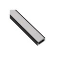 Profil LED DL LineMini nawierzchniowy CZARNY + osłonka mleczna 2m